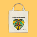 GDaisy Green Heart Organic Grocery Tote bags