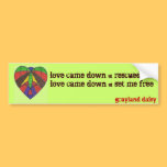 GDaisy Heart Bumper Sticker bumper stickers