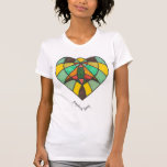 GDaisy Ladies Destroyed TShirt Green Heart Logo t-shirts