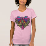 GDaisy Ladies Layered Pink Tee Heart Logo t-shirts