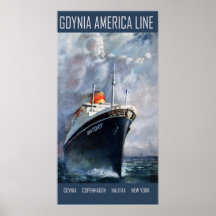Gdynia America Line Print