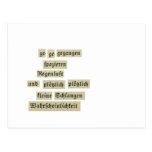 ge ge gegangen post card