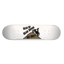 Gear Up Gear Down Dirt Bike Rider Skate Board Decks