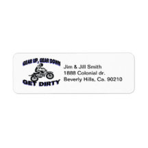 Gear Up Get Dirty Motocross Labels