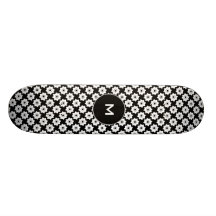 Gear wheels seamless pattern skate board decks
