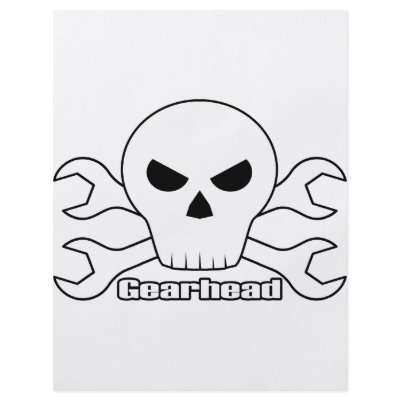 Gearhead Skull Full Color Flyer by boltzdesignz