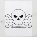 Gearhead Skull Full Color Flyer
