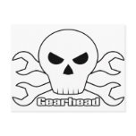 Gearhead Skull Post Cards
