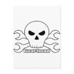Gearhead Skull Post Card