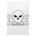 Gearhead Skull Stationery Design
