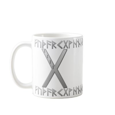 Gebo Rune grey Coffee Mug by JKcoder