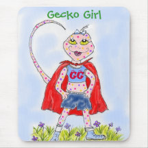 Gecko Girl Mousepads