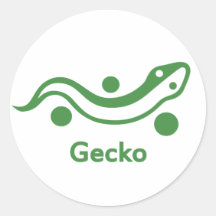 Gecko Logo Design Sticker