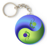 Gecko Yin Yang Keychains