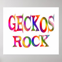 Geckos Rock Print