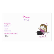 geek at work business cards