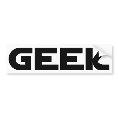 Geek Bumper Sticker by Mister_Tees