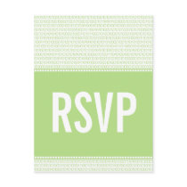 Geek Chic Binary Code RSVP Postcard, Green
