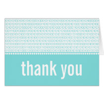 Geek Chic Binary Code Thank You Card, Aqua cards