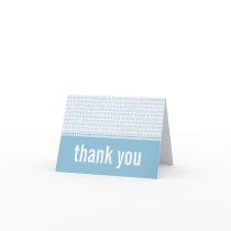 Geek Chic Binary Code Thank You Card, Blue