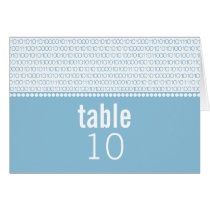 Geek Chic Binary Code Wedding Table Card, Blue cards