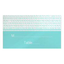 Geek Chic Wedding Place Cards, Aqua business cards