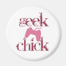 Geek chick fridge magnet