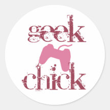 Geek chick sticker