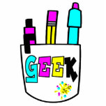 geek cmyk pocket protector design photo sculptures