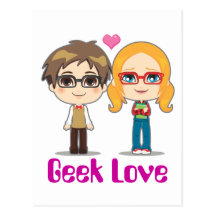 Geek Couple Postcards