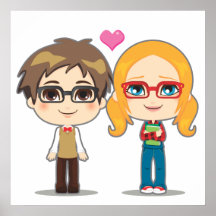 Geek Couple Poster