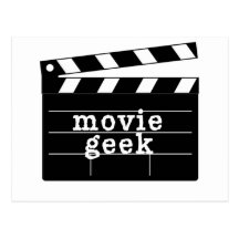 Geek de film avec le bardeau carte postale