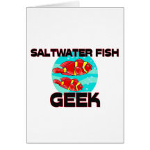 Geek de poissons de mer carte de vœux