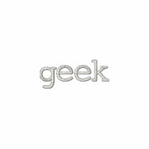 geek embroidered polo shirt