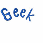 Geek Embroidered Women Zip Hoodie