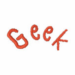 Geek Embroidered Zip Hoodie