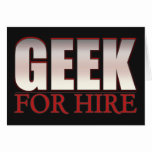 Geek for Hire cards