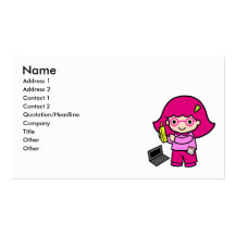 geek girl business card templates