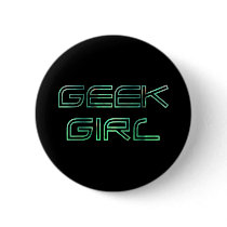 geek girl keychain pins