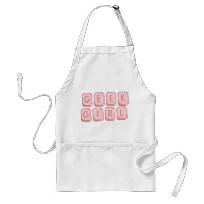Geek Girl Pink Keyboard Aprons by koncepts