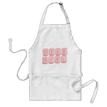 Geek Girl Pink Keyboard Aprons