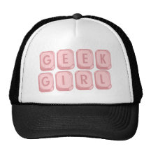 Geek Girl Pink Keyboard Hat