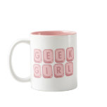 Geek Girl Pink Keyboard Coffee Mug