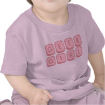 Geek Girl Pink Keyboard Tee Shirts