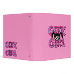 Geek Girl Plaid Notebook 3 Ring Binders
