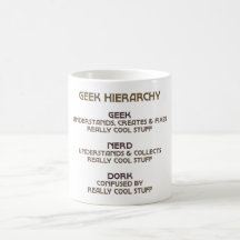 Geek Hierarchy (Bronzed) Coffee Mugs