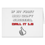 Geek humour - call it 1.0 cards