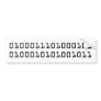 "GEEK" in binary code Bumper Stickers