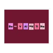 Geek Nerd Science Be My Valentine Post Cards