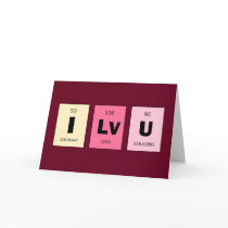 Geek Nerd Science I Love You Card